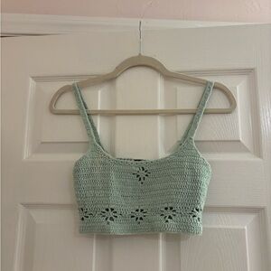 Mint Green Free People Berkinette Crochet Cami XS